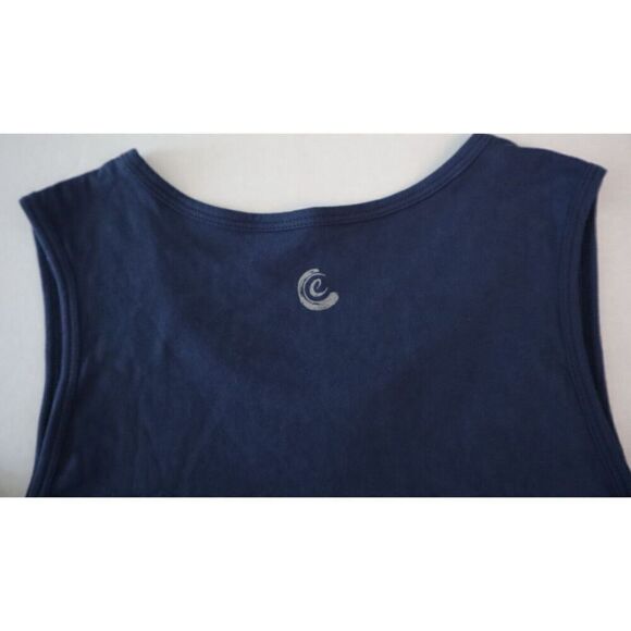Calme x Johnny Was O16122-4 Women's Sz M Blue Scoop Neck Cotton Tank Top - Picture 6 of 6
